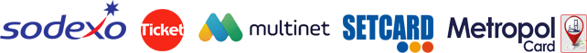 Sodexo-Ticket-Multinet-Setcard-Metropol Card Yemek kartı kabul edilir.
